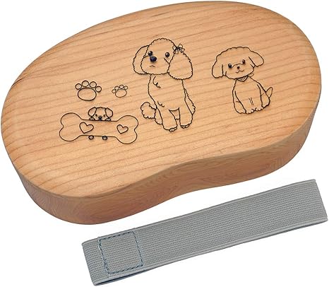 Amazon Eaoike そらまめ弁当箱 天然木をくり抜いて造られたおしゃれなおべんとう箱 ワンちゃんのイラスト表側 弁当箱 オンライン通販 Amazon Eaoike そらまめ弁当箱 天然木をくり抜いて造られたおしゃれなおべんとう箱 ワンちゃんのイラスト表側 弁当箱 オンライン通販