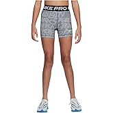 Nike Girls' Running Shorts (US, Alpha, Large, Regular, Smoke Grey/Black/White)