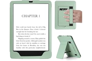 Famavala Case for 6.8" Kindle Paperwhite (11th Generation-2021) and Kindle Paperwhite Signature Edition, Slim Cover with Hand Strap (Agave Green)