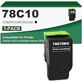 78C10 Black Toner Cartridge Replacement for Lexmark 78C10K0 for CS421 CS421dn CS521 CS622 CX421 CX522 CX622 CX625 Printer