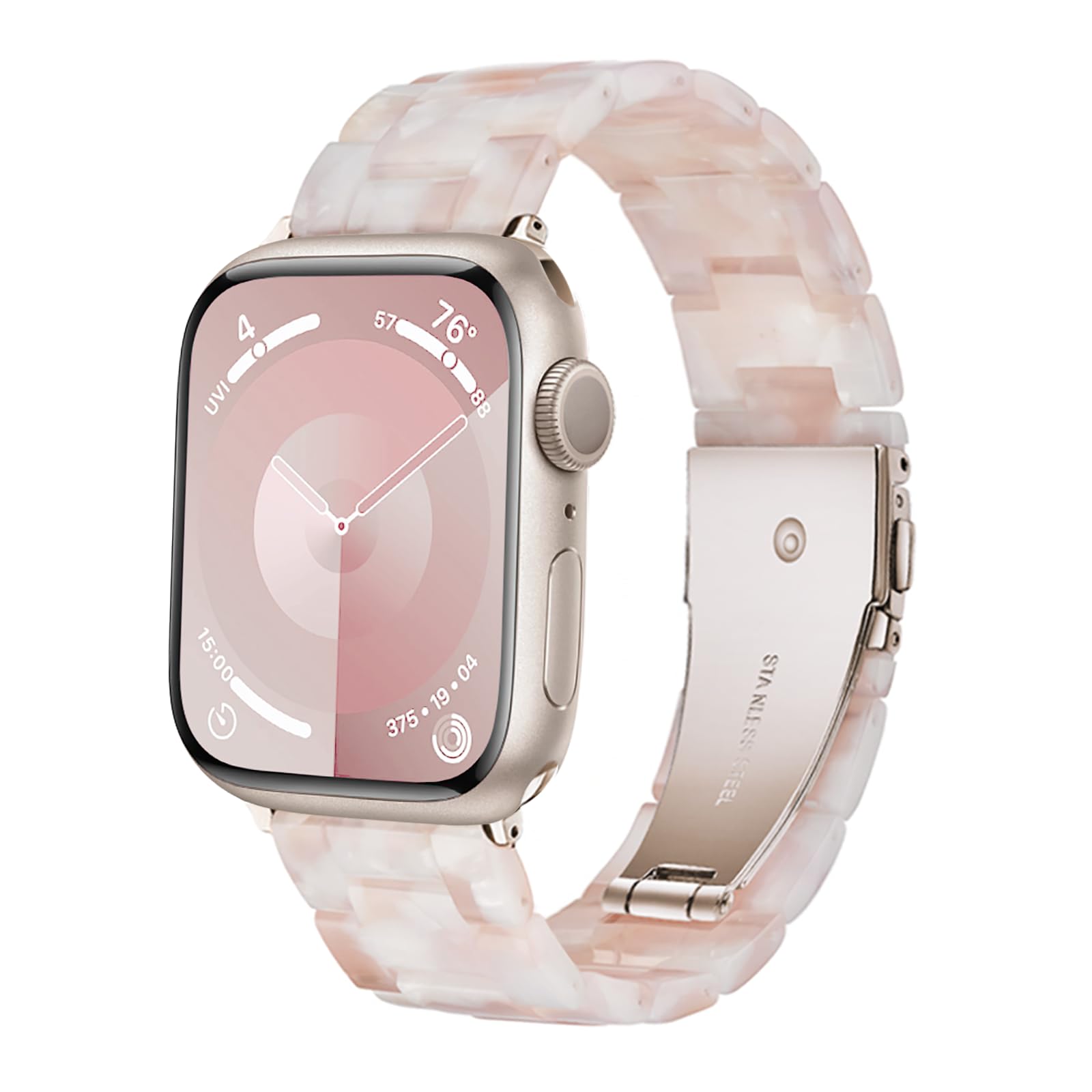 Vamyzji Compatible with Apple Watch Straps 49mm 46mm 45mm 44mm 42mm(S3/2/1), Light Resin Waterproof Adjust Sport iWatch Strap Women Men for Apple Watch Series 11 10 9 8 7 6 5 4 SE 3 2 1 Ultra 3 2 1 — image 1