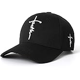 Embroidered Cross Baseball Cap, Christian Adjustable Snapback Hat for Men & Women, Structured Dad Hat with Jesus Faith Design