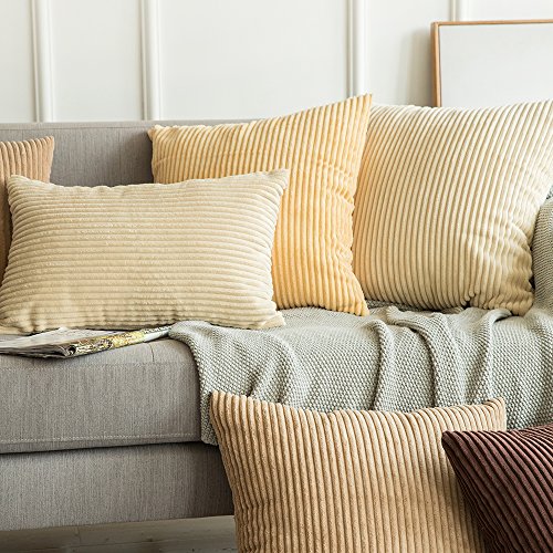 MIULEE Corduroy Pillow Covers