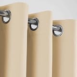 Aspire Homeware Blackout Curtains 90x90 Cream Eyelet Ready Made 2 Panel view 5