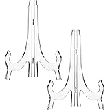 2 Pieces, 9.8 Inches Clear Acrylic Easels Display Stands/Plate Stands for Display Photos Holder Picture Frames or Other Items