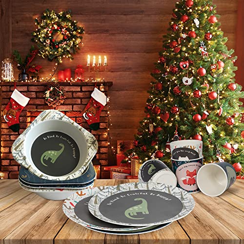 BeeBon Beauty Home Bamboo Bowls for Kids, Super Cute Easy to Clean