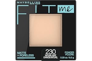 Maybelline New York Matte + Poreless Pressed Face Powder Makeup, Natural Buff, 8.5 Grams
