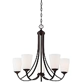 Minka Lavery 4965-284 Overland Park Chandelier, 5-Light, 500 Total Watts, 26-in H x 25-in W, Vintage Bronze
