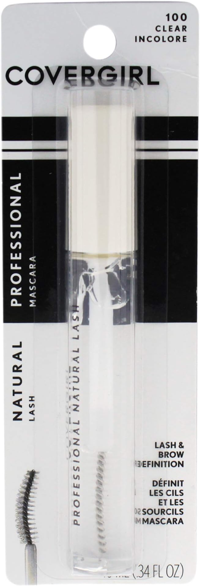 CoverGirl Professional Natural Lash Mascara Clear 0.34 fl oz 10 ml 3 Pack