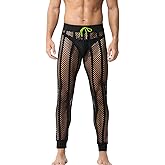 ZAIGGUT Men's Fishnet Pants Male See Through Bottoms Mesh Pants for Men