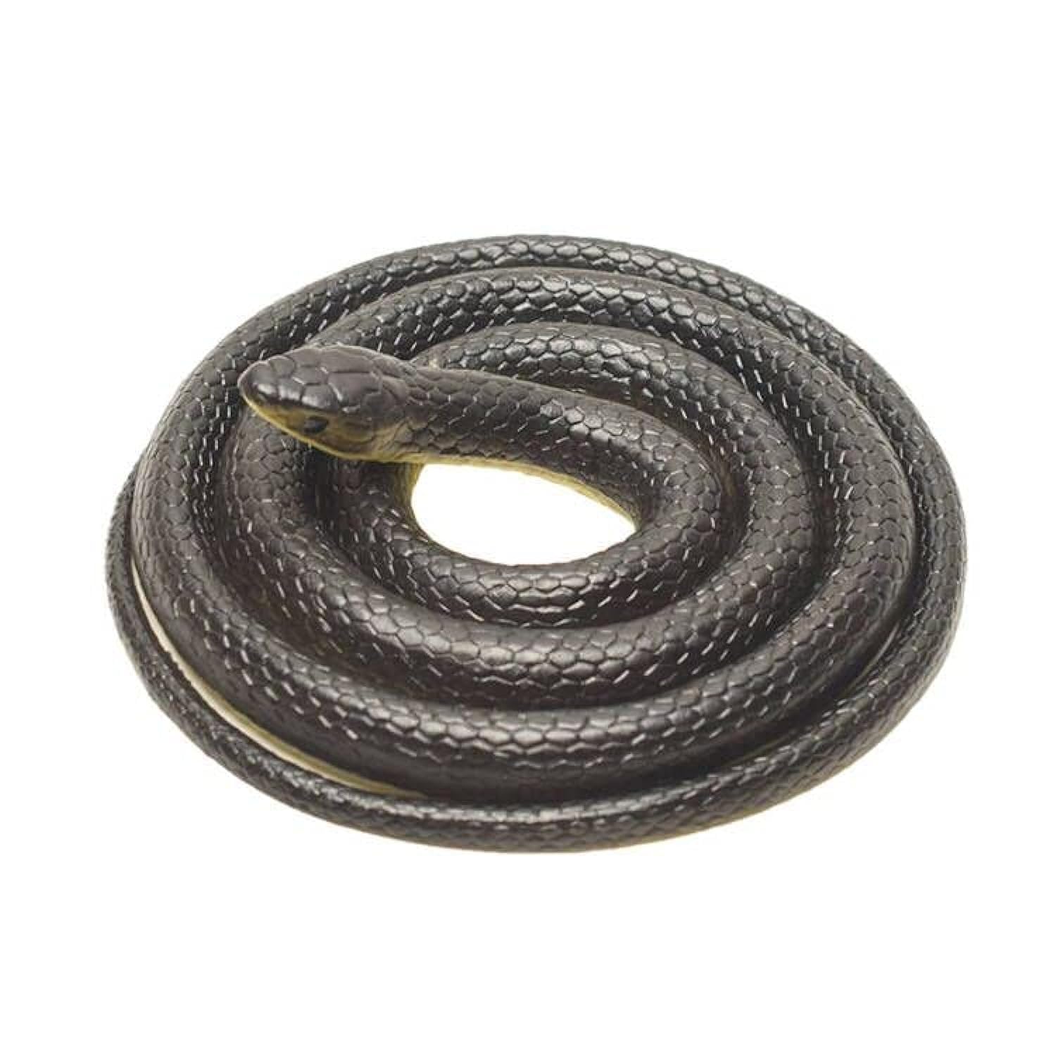 123cm Rubber Snake Toy, Rubber Toy Snakes, Realistic Cobra Style Fake Snakes in Vibrant Colours, Simulation Snake for Kids, Ideal Jungle Party Bag Fillers for Kids, Fun Reptile Animal Props