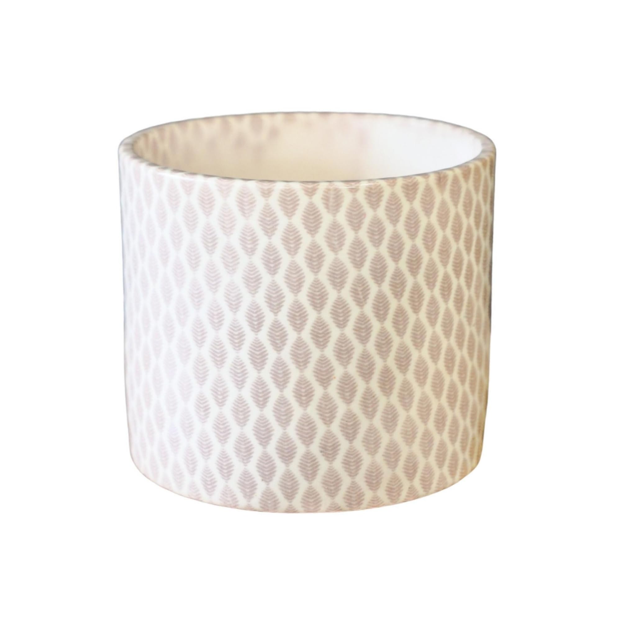 Ivyline Lazzaro Taupe Garland Planter - Waterproof, Durable & Contemporary - Stylish Indoor Round Sturdy Ceramic Flower Houseplant Pot - H16cm x D18cm