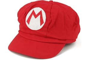 Armycrew Mario Luigi Wario Waluigi Fire Mario Embroidered Costume Newsboy Hat