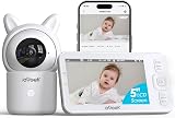 ieGeek 5" Screen 1080P Smart Baby Monitor with Camera Night Vision PTZ