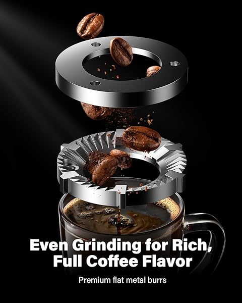 SHARDOR ELECTRIC BURR COFFEE GRINDER FOR HOME USE, COFFEE BEAN GRINDER FOR 32 GRIND SETTINGS, 40-SECOND ADJUSTABLE TIMER, ONE-TOUCH START & CLEANING BUTTON, BLACK