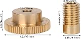CNBTR Yellow Brass Gear Shaft 6mm Hole 31mm Outer Dia 60T Gear Wheel 0.5 Modulus view 4