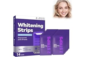 Purple Teeth Whitening Strips,Gentle Daily Purple Whitening Strips for Surface Stain Reduction & Natural Shine, Portable Teet