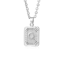 Glimmerst Initial Pendant Necklace 18K Gold Plated