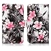 Cellularvilla Wallet Case for LG Optimus L90 Dual D410 Pu Leather Wallet Card Flip Open Pocket Case Cover Pouch (Black Pink Flower)