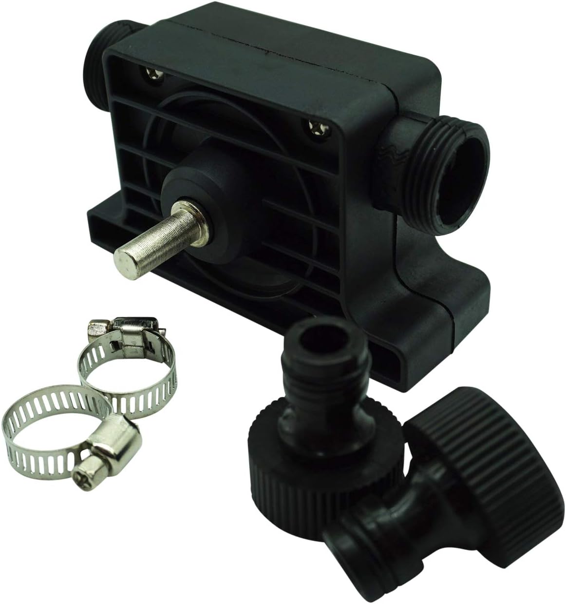 Drill Pump, Mini Plastic Water Oil Drill Pump Self Priming Portable Anti-Corrosion High Temperature Resistant