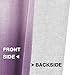 Turquoize Semi Sheer Plum Curtains for Bedroom Casual Weave Textured Privacy Linen Blended Window Curtains Drapes for Living Room 84 Inches Long Window Treatments 2 Panels, Two Tone Plum Ombre
