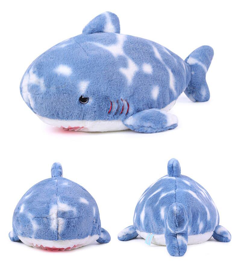 MUZIRI KINOKOO Ocean Series Soft Plush Toy Cute Cushion Pillow Spotted Shark Plushie Pillow Birthday Gift (70cm)
