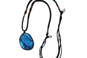 YGLINE Vintage Teardrop/Oval/Round Natural Gemstones Healing Crystal Stone Necklace Wire Wrapped Copper Tree of Life Chakra P