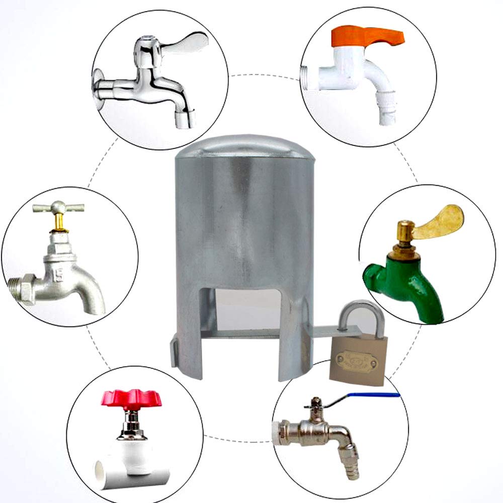 tap Lock Padlock Outdoor Faucet Locking System - Insulated Garden Hose and casing Lock and Cover - Saves Water, Prevents Unauthorized use and Vandalism, and is Easy to Install