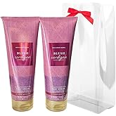 Bath & Body Works BLUSH CARDIGAN Ultimate Hydration Body Cream 2-piece Gift Set with a Red Bow for Holidays – 8 oz each
