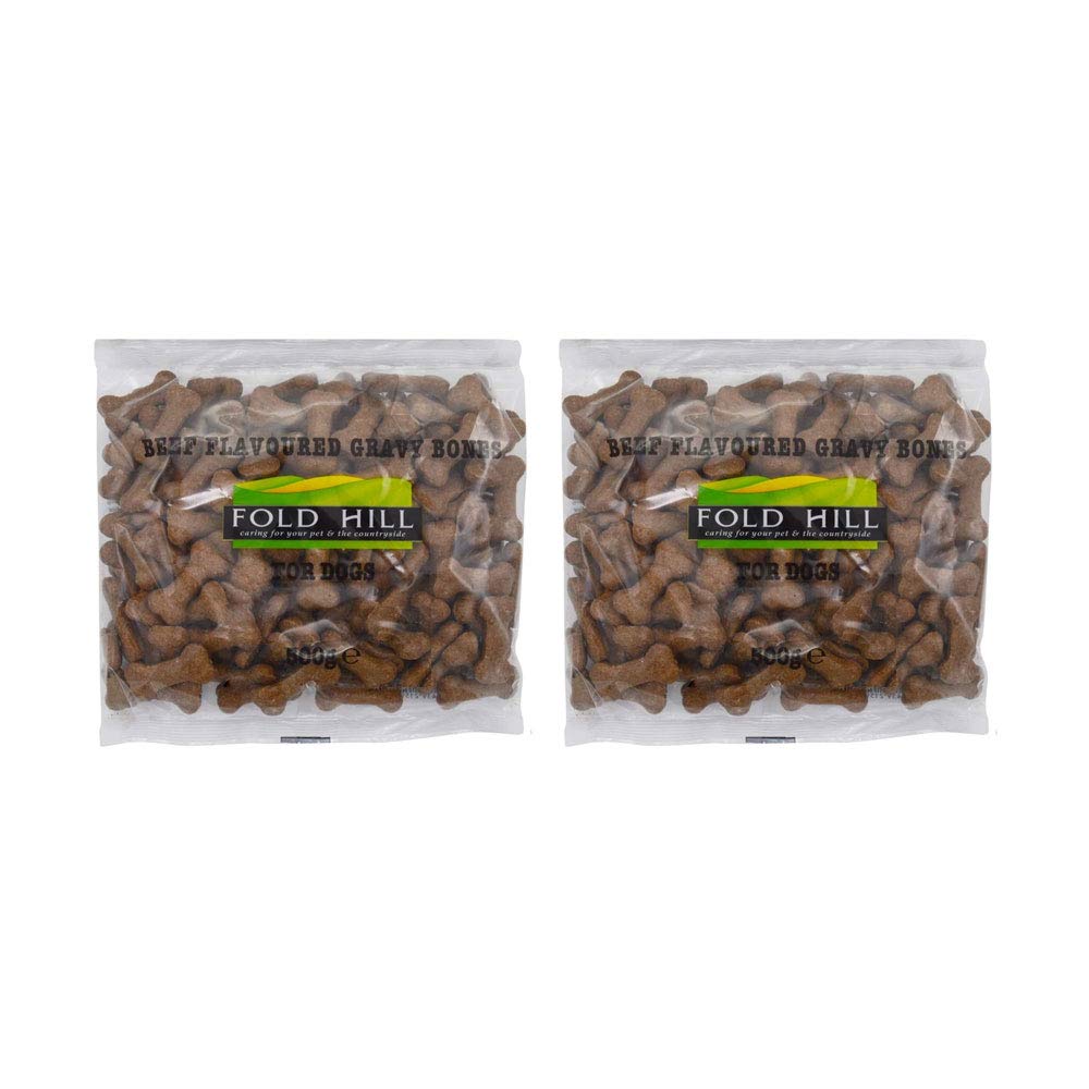 Dog Treats Fold Hill Gravy Bonibox Bones Biscuits Maintains Healthy Teeth 500g (2 Pack)