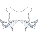 DALANE Acrylic Whale Shark Earrings Dangle Drop Cute Fish Sea Life Jewelry Charms Gifts for Women