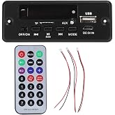 Ejoyous MP3 Bluetooth Decoder Board, MP3 Decoder Module Digital Display Amplifier Player Module 2x3W Black Supplies with Remote Control