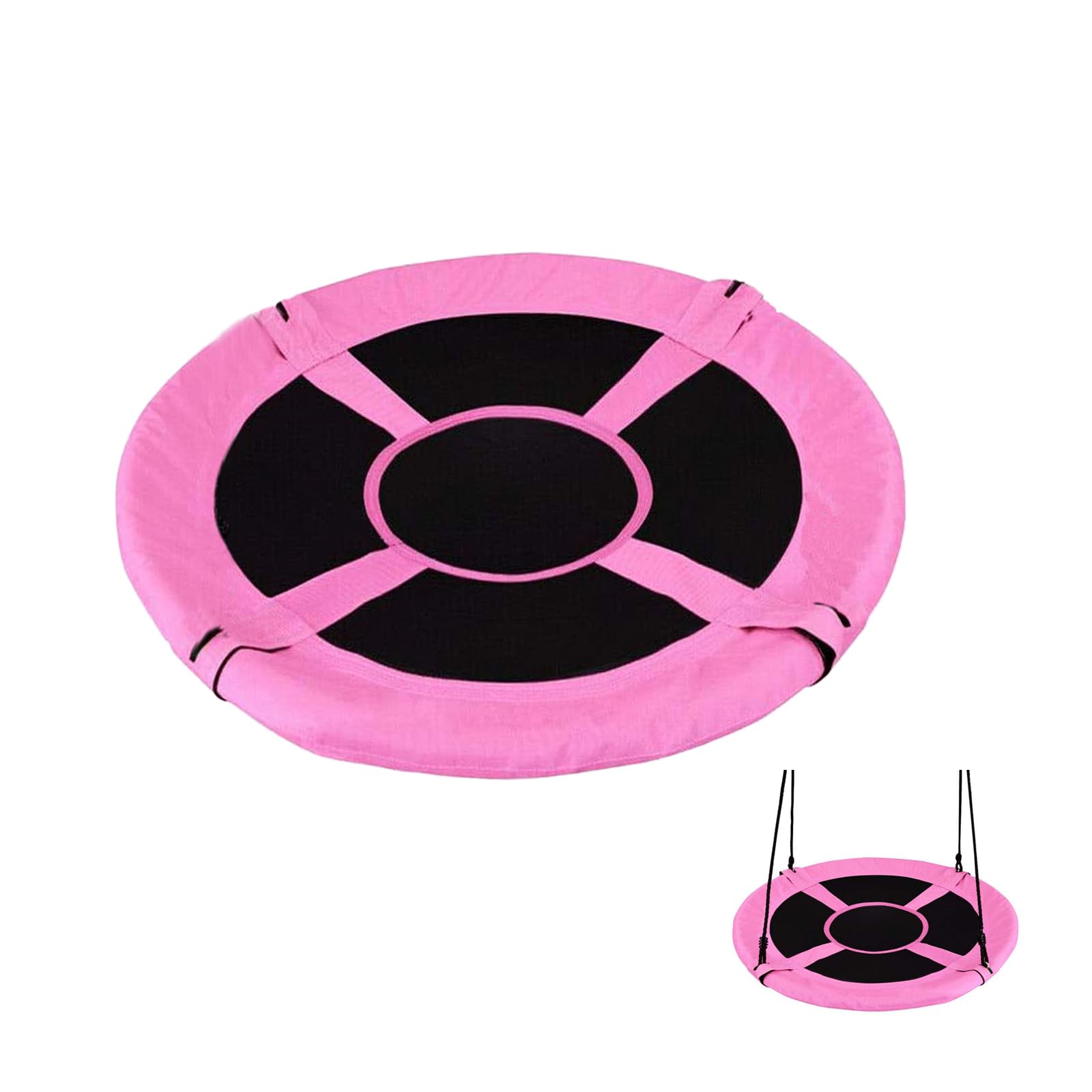 Photo 1 of **COLOR IS MULTICOLOR**40-Inch Tree Swing Replacement Fabric,Saucer Swing Replacement Cover,Round Saucer Swing Seat Cover,Oxford Fabric(Pink)