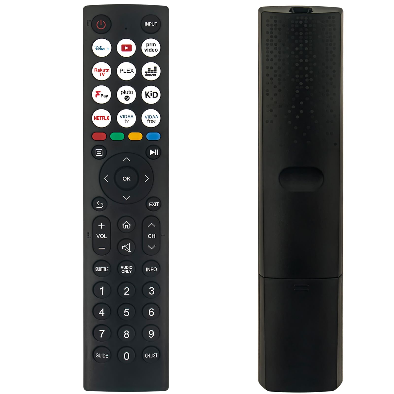 EN2N36H Replacement TV Remote Control Applicable For Hisense VIDAA Smart TV 43A7KQ 43A6K 65U6KQ 43A6KTUK 43E78KQTUK 50E78KQTUK 55A6KTUK 55A7KQTUK 50A6KTUK 50A7KQTUK Without Voice Function
