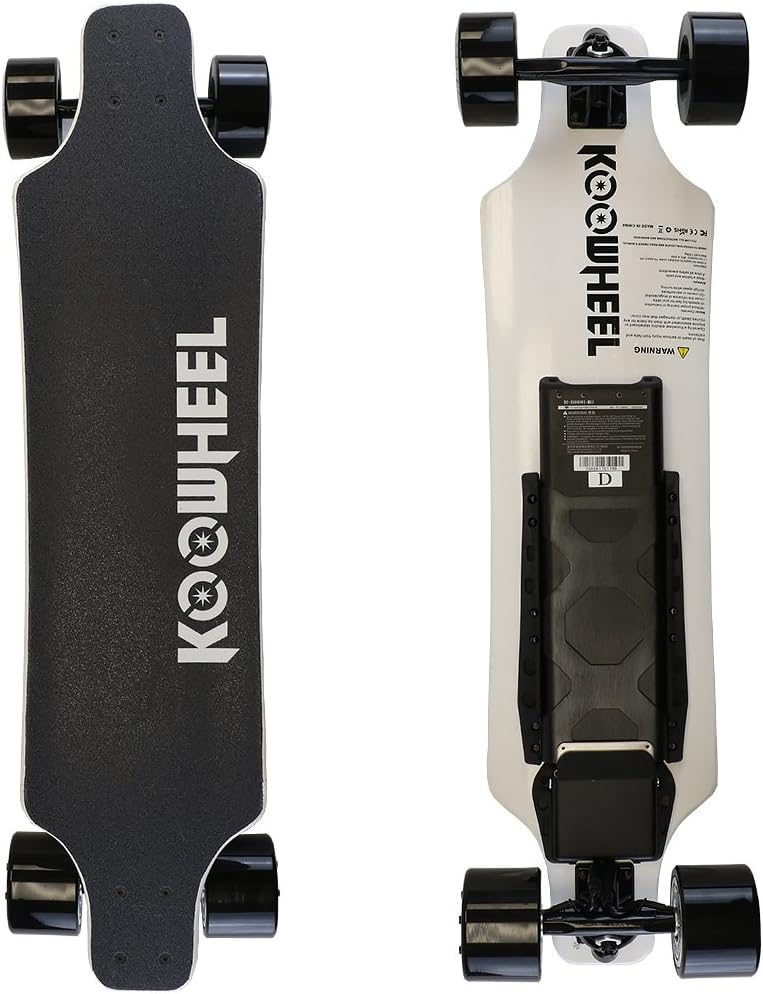 KooWheel D3X Ivory Edition 2nd Generation Electric Skateboard - Dual 350W Hub Motors and 24.8 MPH Max Speed