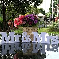 Kathleen88 Wedding|White Letters|Wooden Mr & Mrs Letters|Wedding|Mr & Mrs Sign Reusable AU Seller(Style 1)