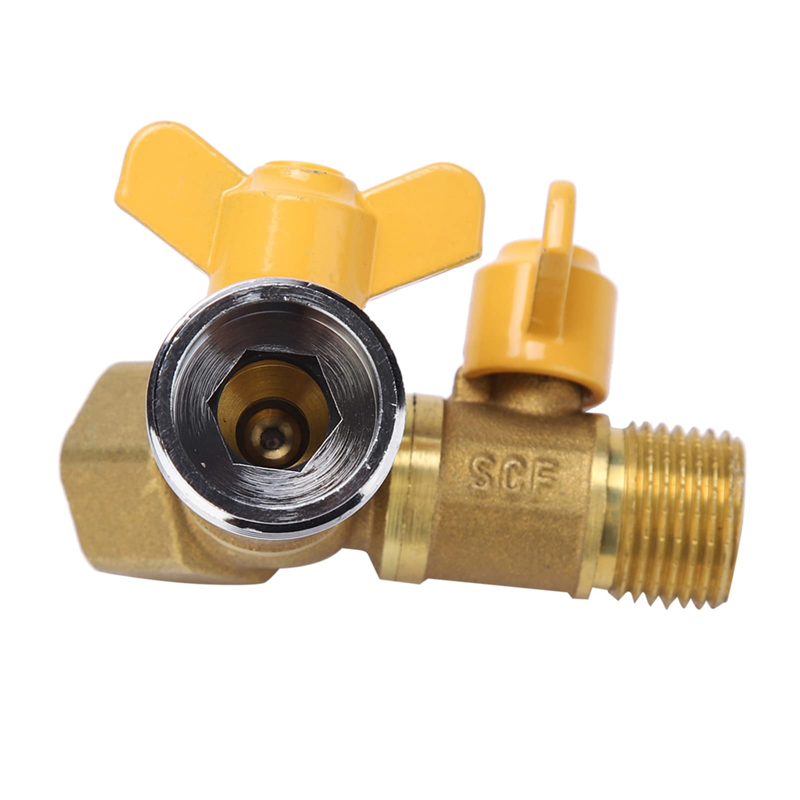 Brass Garden Hose Splitter, 2 Way Y Adapter with Dual Valve Control, G1/2 Inch, for Outdoor Watering System Irrigation