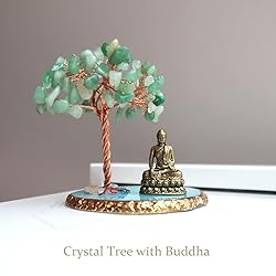 CRUCISRESIN Buddha Statue with Healing Crystal