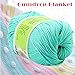 joylve Knitting Yarn Skein Baby Super Smooth Worsted Soft Natural Silk Wool Fiber Bright Green