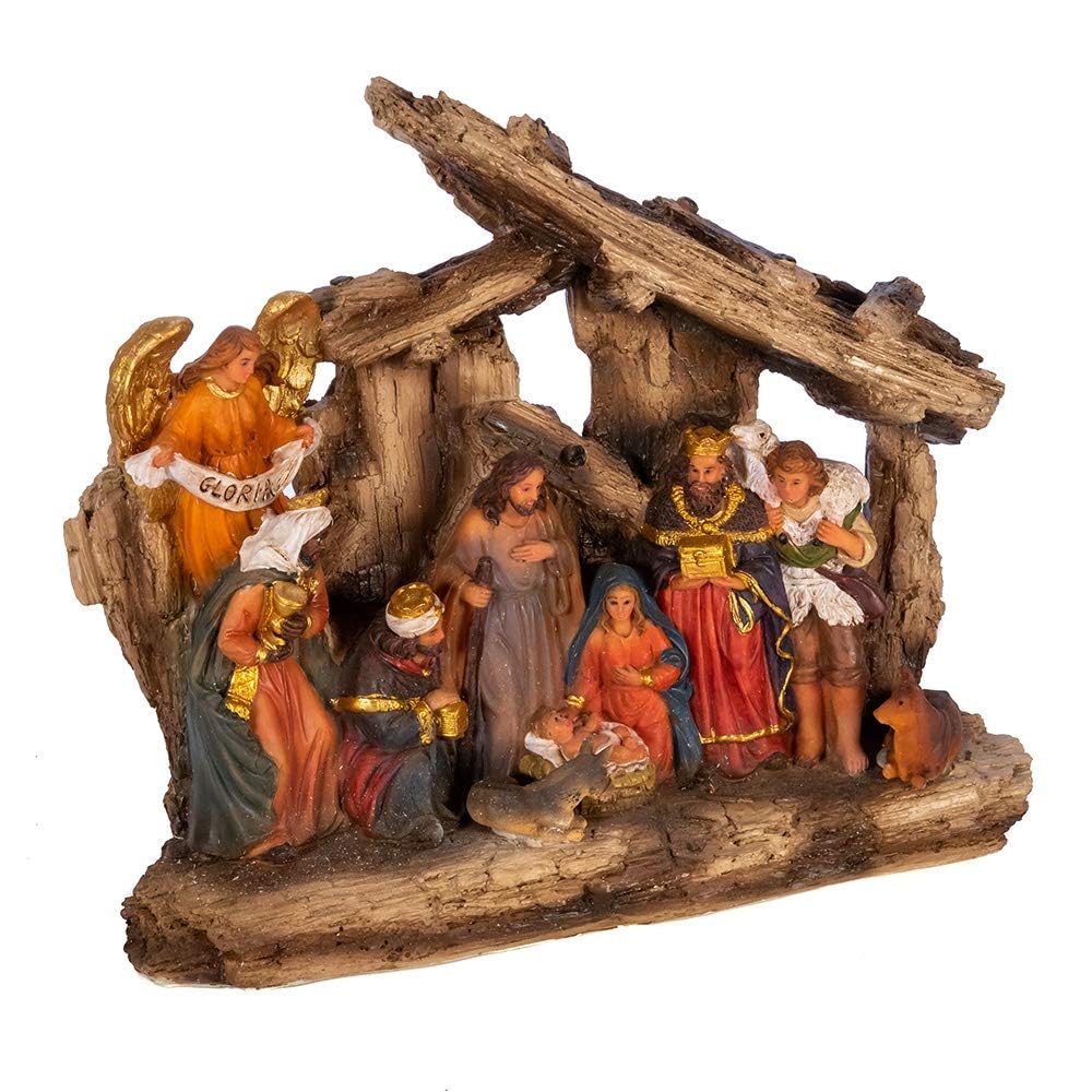 Kurt S. Adler Nativity Set, Multicolor, 7" Tall