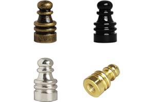 GY & CK 4 Pieces Lamp Finial for Lamp Shades Decorational Finial for Lamps Threaded Lamp Cap Knob for Table Lamps or Floor Lamps (Assorted colors)
