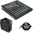 Mackie ProFX10v3 10-Channel Sound Reinforcement Mixer with Built-In FX, Gator Cases G-MIXERBAG-1515 Mixer Bag & Stereo Cable 10' Bundle