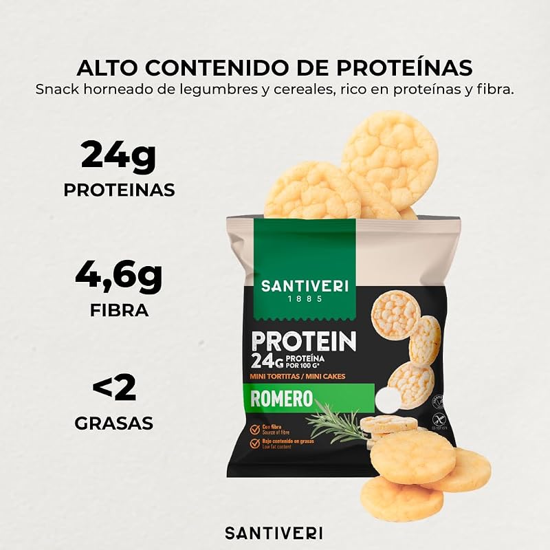 – Mini Panquecas de Proteína com Sabor a Romancrim, Lanche de Proteína com 24 g de Proteína, Rico em Fibra, Sem Azeite, Glúten e Lactose – 50 g