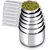 Joyhill Measuring Cups of 7 Pieces, 304 Stainless Steel Measuring Cups Metal for Baking Cooking, Dry and Liquid Ingredients