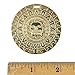 Beverly Oaks Amazing Lot of 10 Aztec/Mayan Gold Color Charm Medallions 1 3/4 inches Round with Slot, Cosplay, Exclusive COA and Bonus Gold Pirate Coin