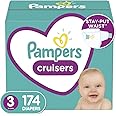 Amazon.com: Diapers Size 3, 174 Count - Pampers Cruisers Disposable