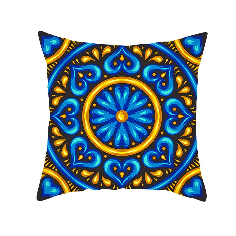 Meagtlva Throw Pillow Covers 18x18 Set of 4 Abstract Pillow Covers Decorations Pillowcases Decorative Boho Pillow Covers for Garden,Balcony,Sofa (03B)