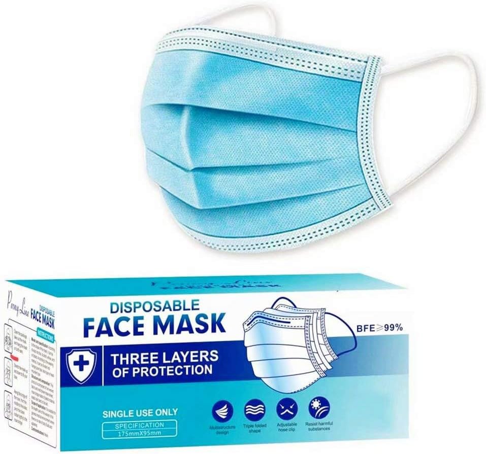 50Pcs Disposable Respirator-Three Layers-Dustproof/Surgical Masks Universal Breathable Folding Masks
