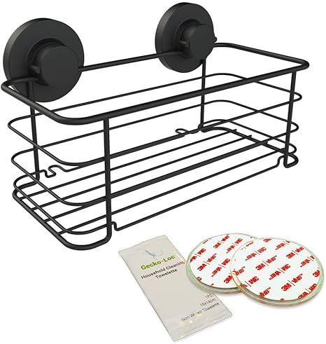 Gecko-Loc Suction Cup Shower Caddy Bath 