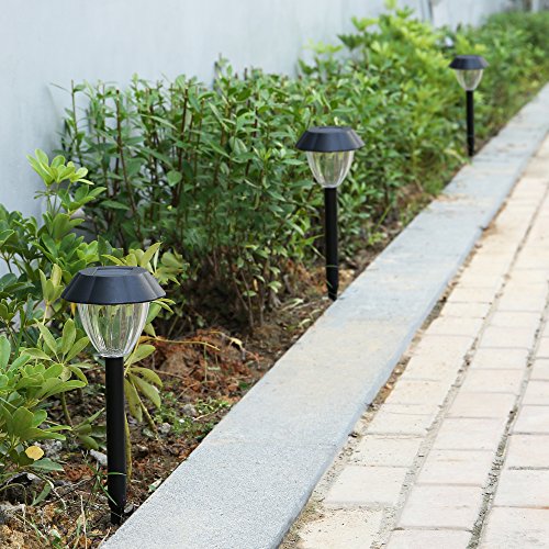 Sunwind Solar Pathway Lights Outdoor 8 Pieces Waterproof Wireless Black Solar Landscape Lighting Warm Lights For Patio Pathway Driveway Lawn Decorative Lights (Black) - Thumbnail 3